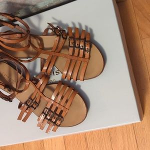J. Crew Milano cognac brown gladiator sandals